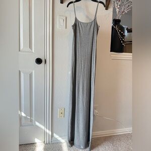 NWT Skims Heather Gray Soft Lounge Long Slip Dress, Size XL